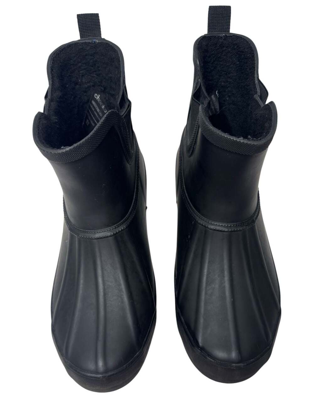 Chooka Women's Waterproof Chelsea Rain Boots with Faux Fur Lining. Size 8.